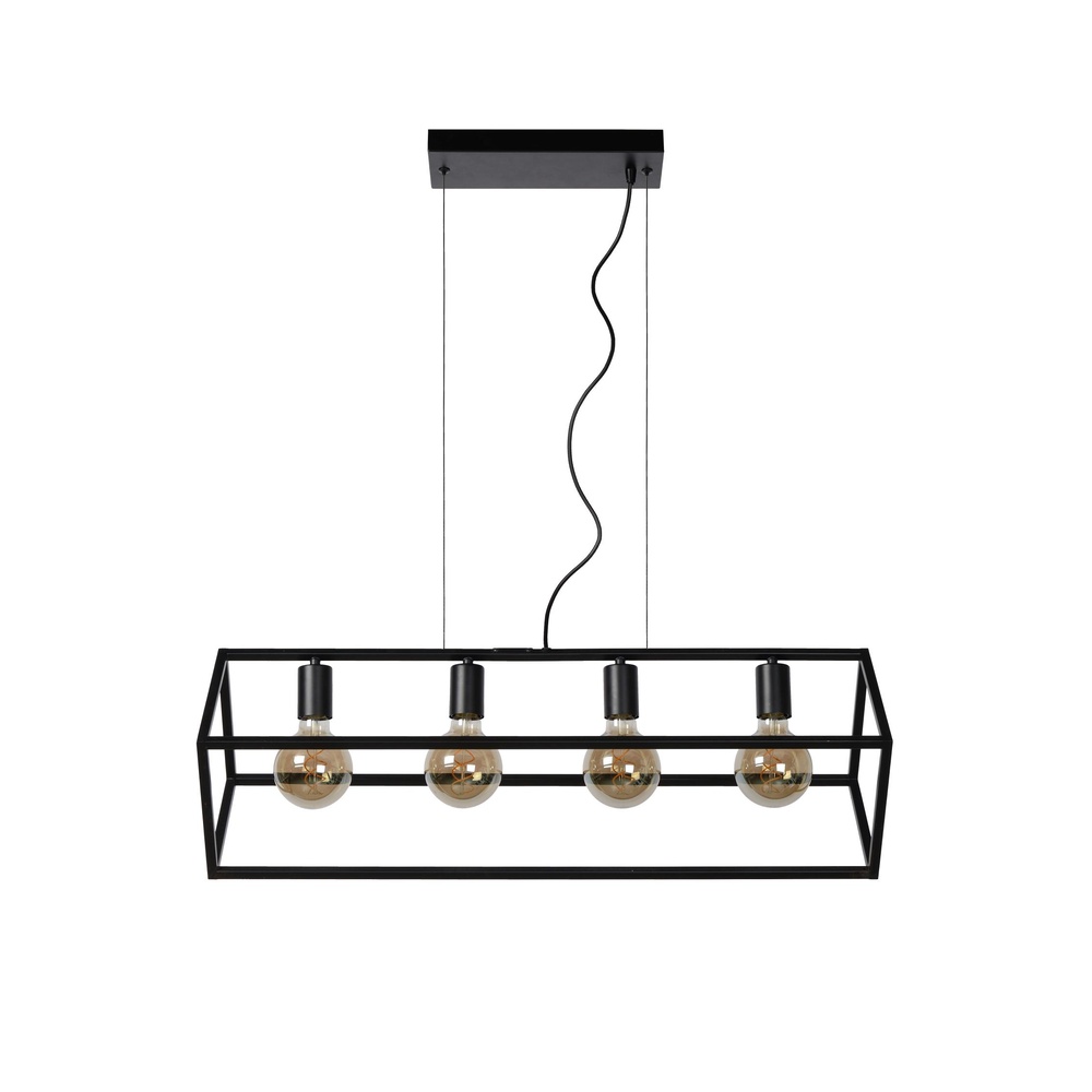 Lucide Moderne hanglampFabian 4-lichts zwart - 00425/04/30